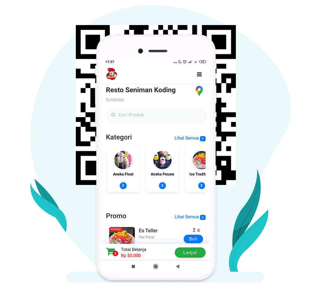 BliDiWA eMenu & Self-Ordering System, Menu Digital, katalog Online, Menu Scan QR Code