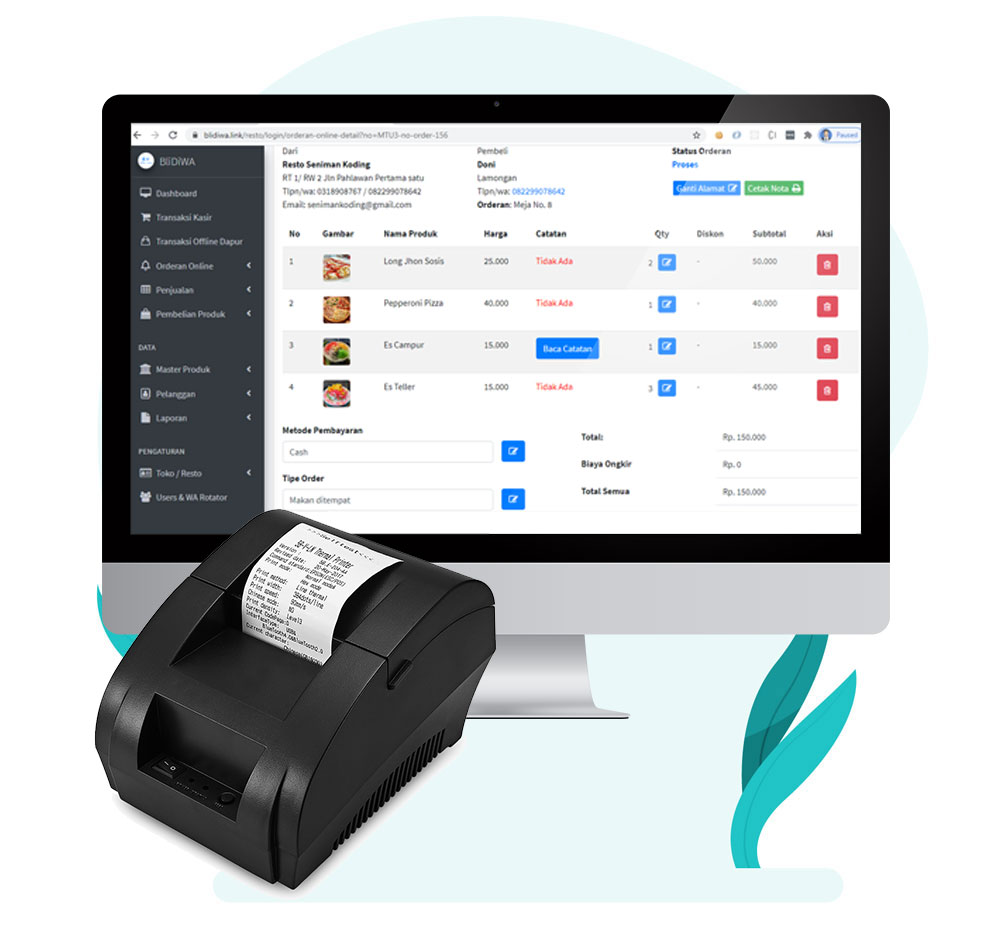 BliDiWA eMenu & Self-Ordering System, Menu Digital, katalog Online, Menu Scan QR Code